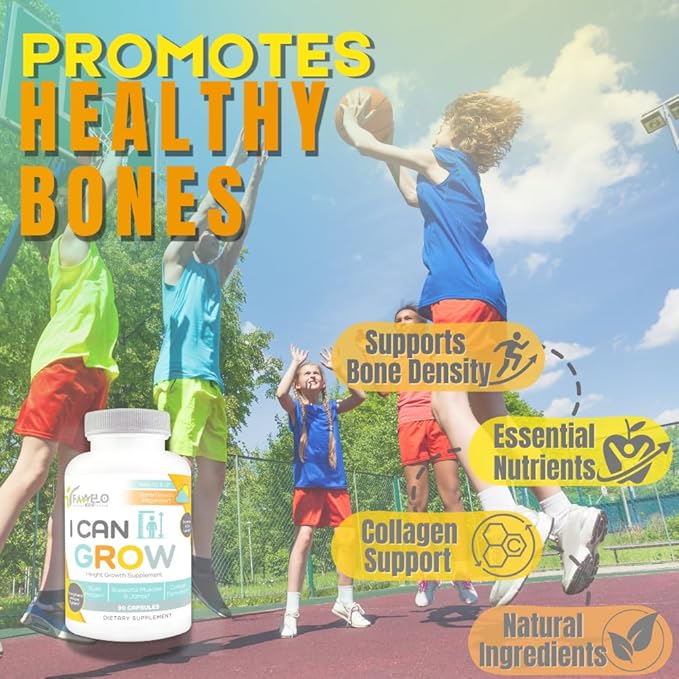 I Can Grow Height Growth Supplement for Kids 10+ & Teens | Height Growth Maximizer for true height | Kids Vitamins Multivitamin and Height Development | Heightener Supplement | l Arginine Supplements