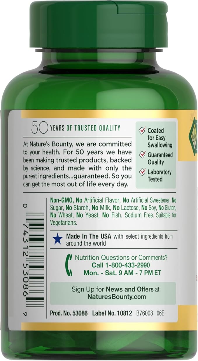 Nature's Bounty Magnesium, Bone and Muscle Health, Whole Body Support, Tablets, 500 Mg, 200 Ct