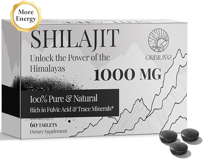30,000 MG Shilajit Tablets, 100% Shilajit Pure Himalayan Organic, Shilajit for Men and Women Rich in Fulvic Acid & 85+ Trace Minerals, Shilajit Supplement for Energy & Immune System, 360 Count