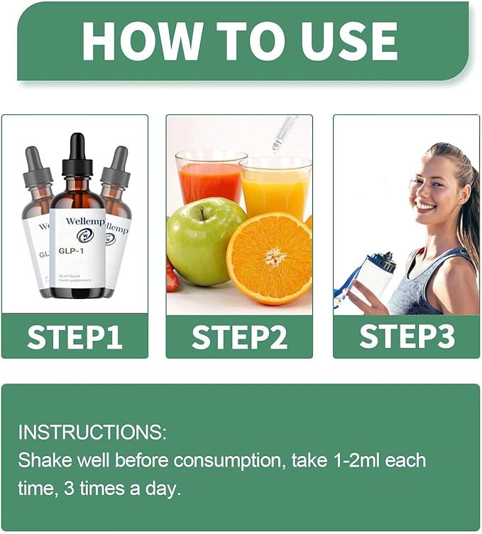 GLP-1 Drops Supplement Drops, for Men&Women 1Fl Oz (1PCS)