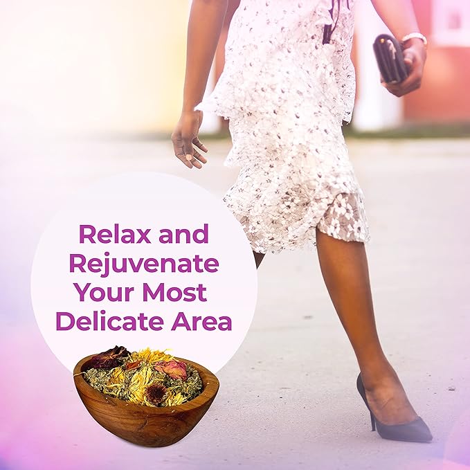 Yoni Steam Herbs Signature Blend, Yoni Herbs for Cleansing and Toning, Use in V Steam Seat or Sitz Bath, Up to 11 Steams, 1.5 oz - Leiamoon