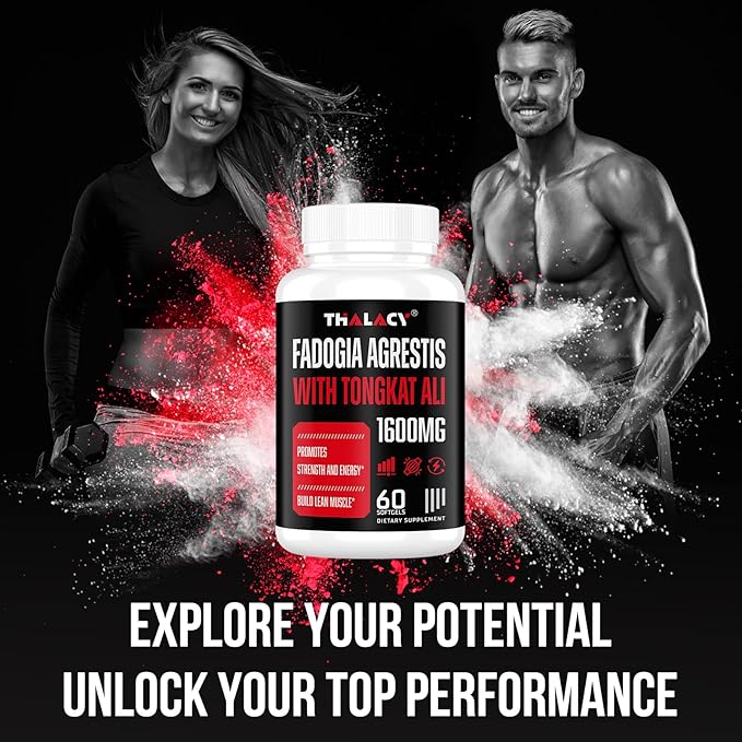 1600mg Fadogia Agrestis Tongkat Ali Supplement, Fadogia Agrestis Extract for Men with Ashwagandha - Maximum Strength, 120 Softgels