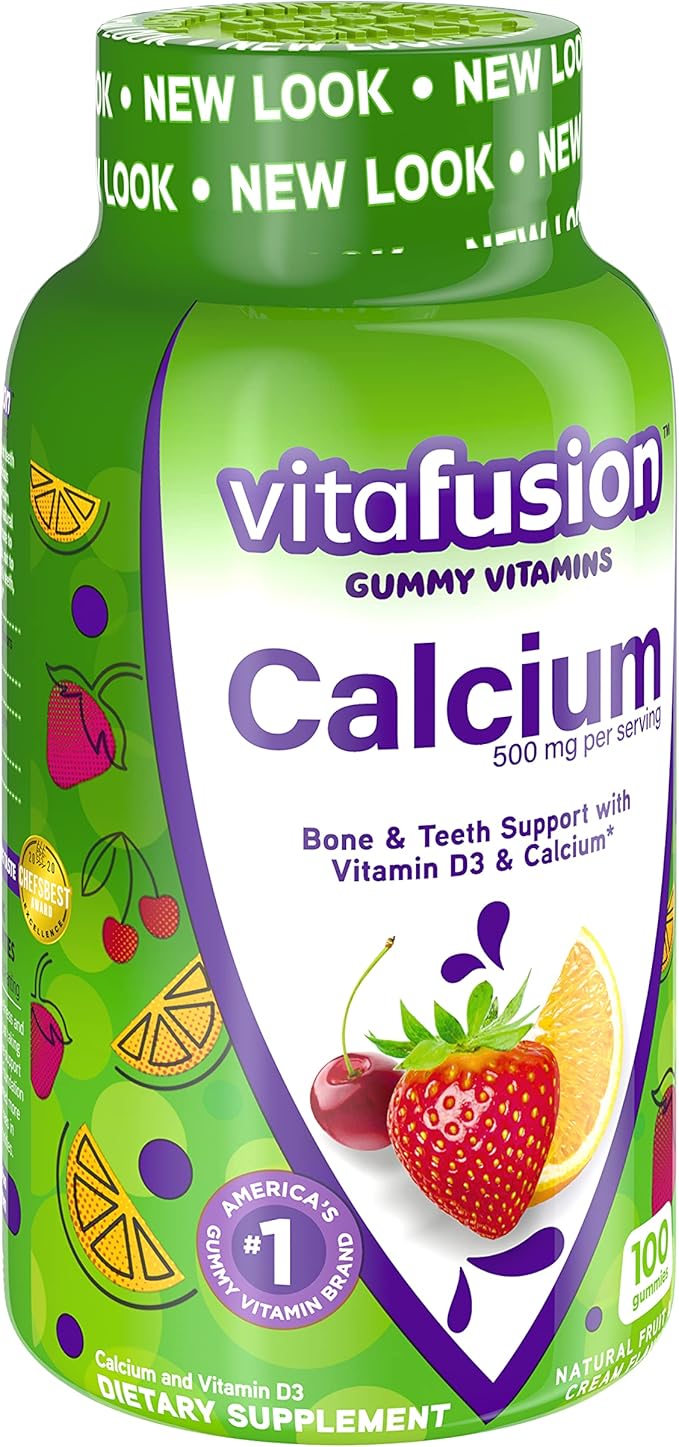 Vitafusion Calcium Adult Gummy Vitamins, 100 Gummy Vitamins