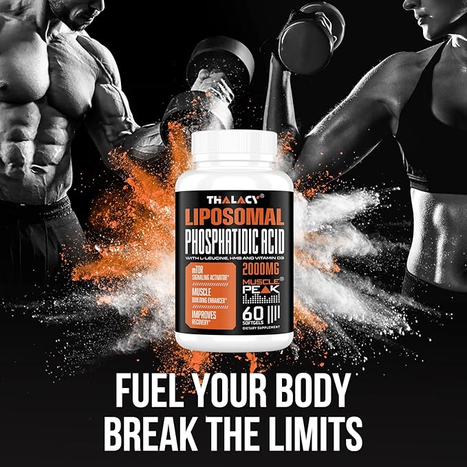 2000mg Liposomal Phosphatidic Acid Muscle Builder (PA), High Absorption Muscle Building Supplements for Men & Women | Muscle Gainer, mTOR Protein Synthesis & Lean Muscle, Strength, 6 Pack