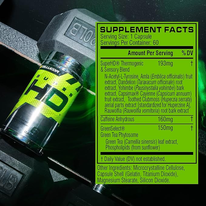 Cellucor Super HD for Men & Women - Enhance Focus and Increase Energy - Capsimax, Green Tea Extract, 160mg Caffeine & More 60 Servings