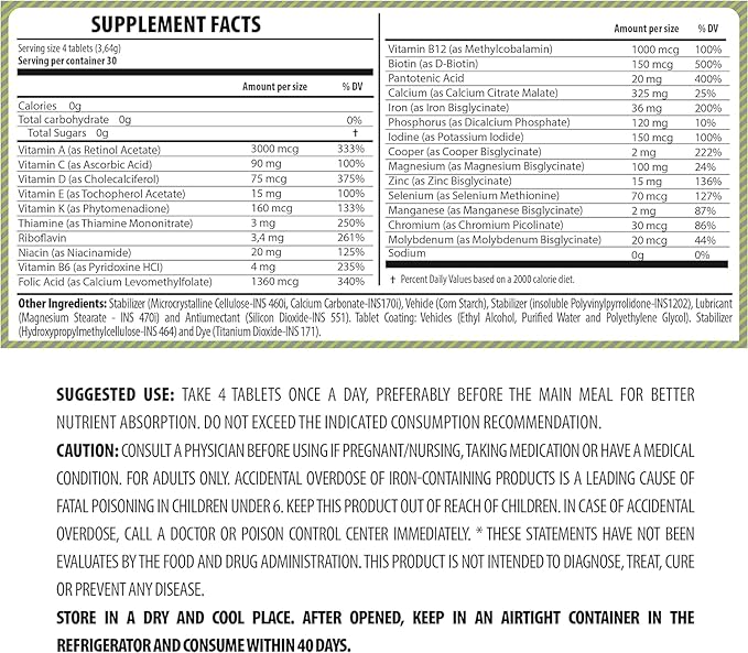 Combo Belt +23 Bariatric Multivitamin and Multimineral and Belt Hair, Nail and Skin (Gastric Bypass, Sleeve Gastrectomy) with Iron - No Flavor - 1 Month Supply