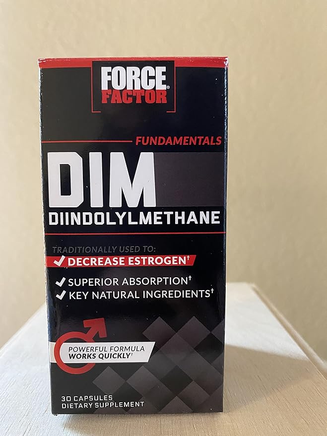 Force Factor DIM, 2-Pack, Pills to Decrease Estrogen in Men, Diindolylmethane Supplement with Key Natural Ingredients and Superior Absorption, Diindolylmethane 300mg, Works Fast, 60 Capsules