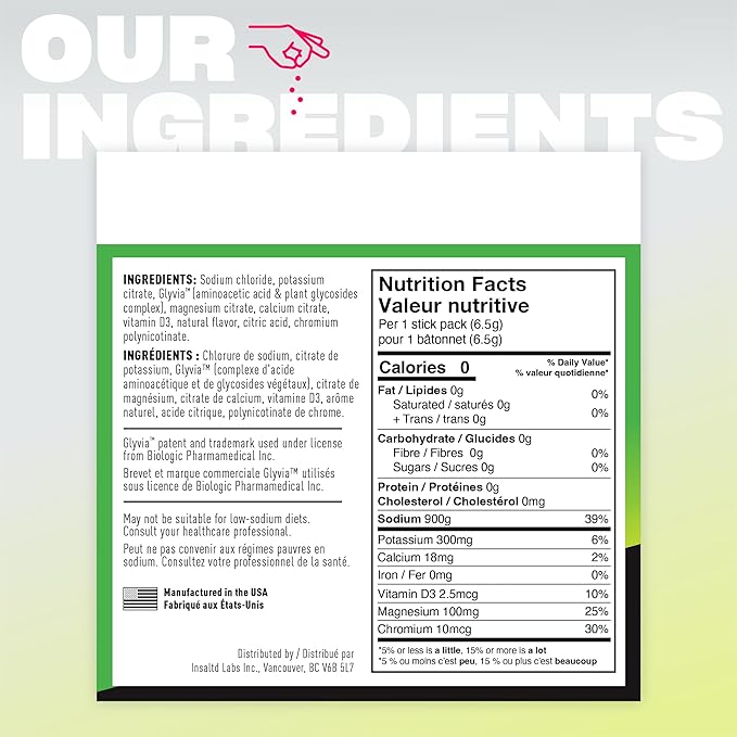 INSALTD™ Sugar Free Electrolytes Powder Packets with No Stevia Aftertaste | High-Potency Hydration Packets | Keto Electrolyte Drinks | Intermittent Fasting Drink Mix | 28 Pack (Citrus)