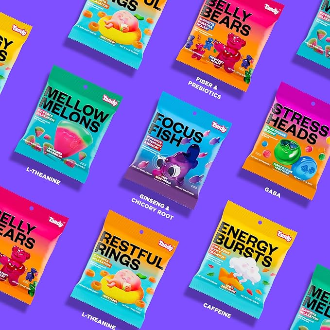 Tandy Belly Bears Fiber & Probiotic Gummies I Daily Digestive Health Gummies for Gut Health with Fresh Fruit Medly Flavor I Gluten-Free Fast-Acting Dietary Supplement Gummy I 6-Pack