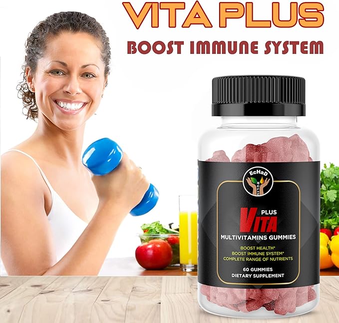 EcHaD VITA Plus Multivitamin Gummies - Immune & Health Booster - 60 Gummies - Essential Micronutrients for Adults