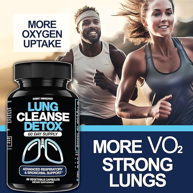 Lung Cleanse Detox, 60 Day Cleanse - Supports Lung Health Within Bronchial & Respiratory Systems - Quit & Stop Smoking Aids - Herbal Detox for Lungs