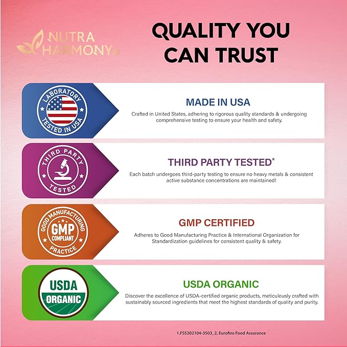 NUTRAHARMONY USDA Organic Vitamin B12 Spray - 5000 mcg Liquid Vegan Methylcobalamin for Women & Men - Energy Boost, Focus & Mood, Brain Health Support - Maximize Absorption - 2 Month Supply, 2 fl oz