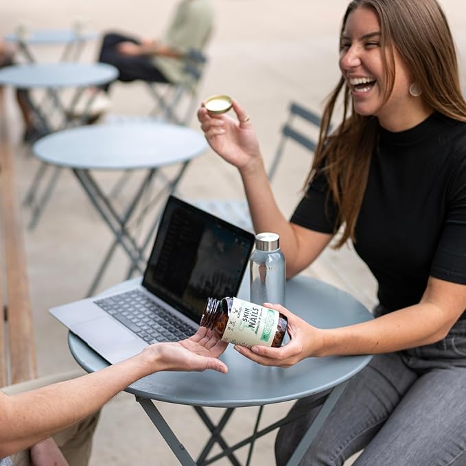 HEART & SOIL - Skin, Hair & Nails Supplement - Hair Skin and Nails Vitamins - Enriched with Biotin, Collagen, Vitamins A & E, Riboflavin, Elastin & More - 180 Capsules