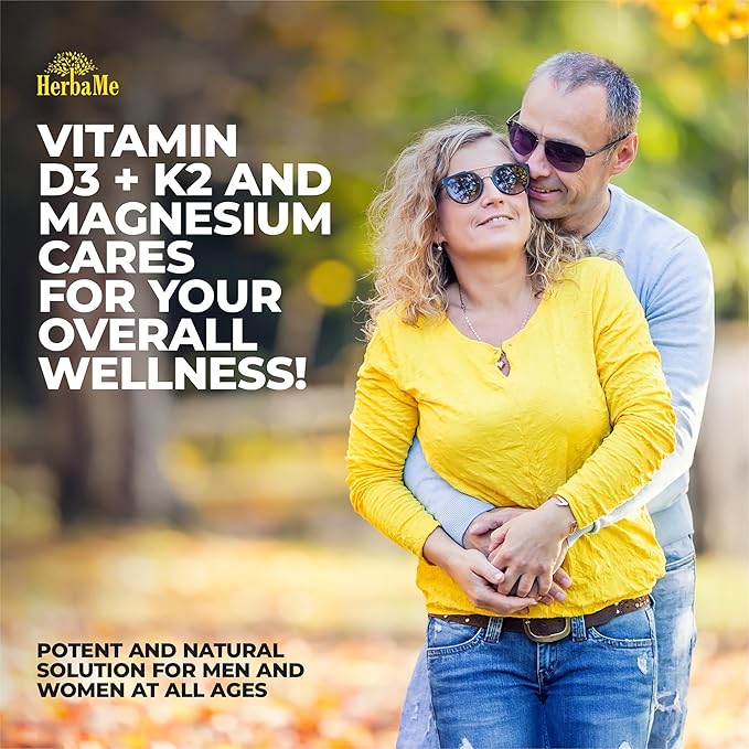 Vitamin D3 5000 IU + K2 with Magnesium Bisglycinate for Max Absorption | 90 Capsules | Immune Support | Promotes Heart, Bone and Muscle Health