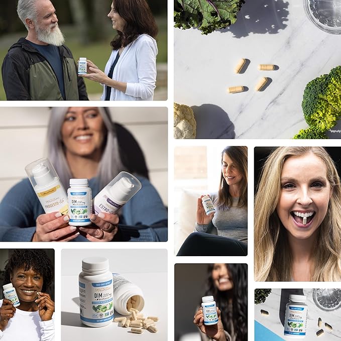 DIM Supplement 200 mg | Estrogen Balance for Women & Men | Hormonal Acne Support, Hormone Balance, Menopause Support, Antioxidant Support | Clean Label Project Certified, Vegan, Soy Free | 60 Ct.
