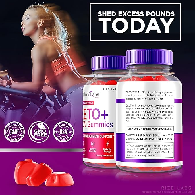 - Metabolix Labs Keto Plus ACV Gummies - Weight Management Support Apple Cider Vinegar Supplement (60 Gummies)
