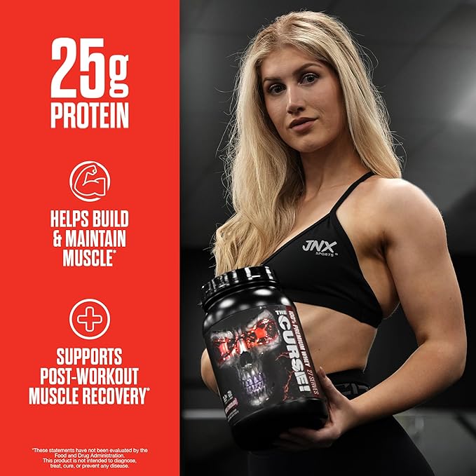 JNX SPORTS The Curse! Ultra Premium Whey Protein Powder Double Chocolate 5lb | 25g Protein Per Serve, Primary Source Whey Isolate