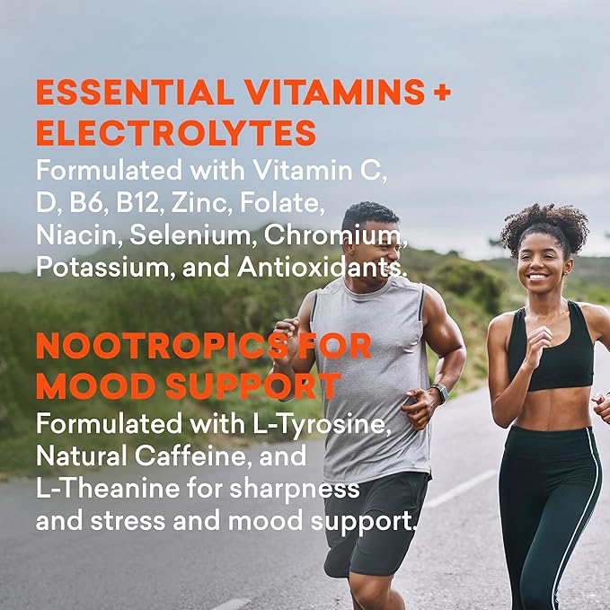 EBOOST Energy Drink Powder, Super Fuel - Orange Mango, 14 Packets - Pre-Workout Powder Energy Drink Mix - Natural Energy, L-Tyrosine, L-Theanine & Vitamins - Preworkout for Women & Men to Go