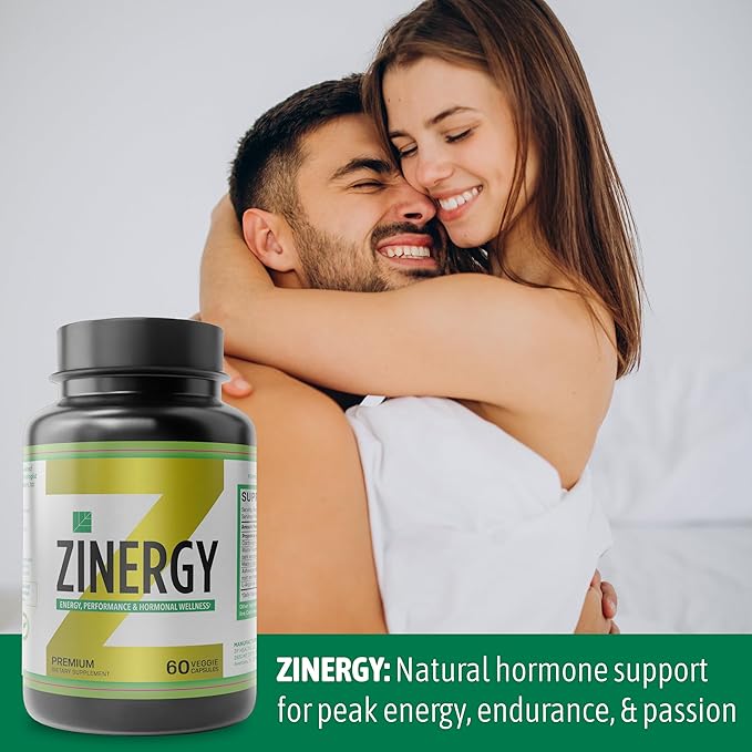 Dr. Zisman ZINERGY Natural Energy and Performance Booster - All-Natural for Men and Women – Boosts Energy and Vitality - Premium Formulated Capsules (60 Capsules)