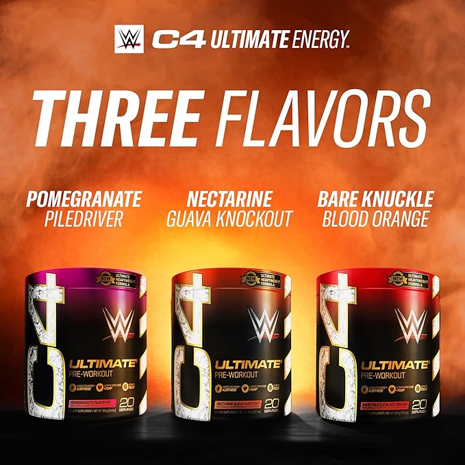 Cellucor C4 Ultimate Pre Workout Powder Bare Knuckle Blood Orange - Sugar Free Preworkout Energy Supplement for Men & Women - 300mg Caffeine + 3.2g Beta Alanine + 2 Patented Creatines - 20 Servings