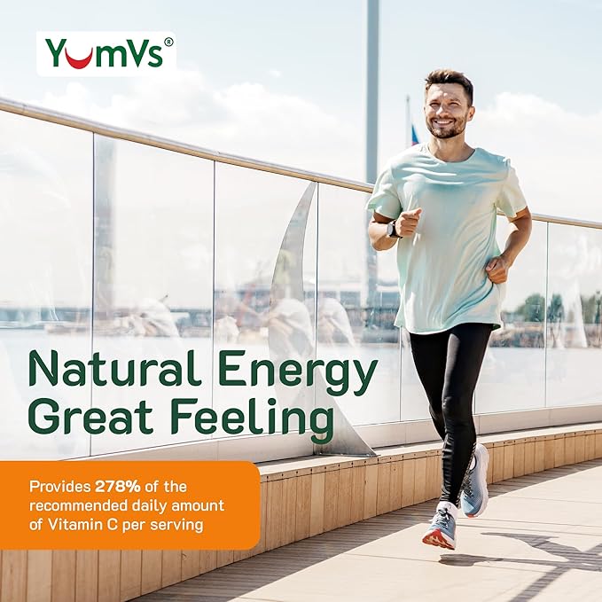 YumVs Vitamin C Gummies for Adults - 250 mg Orange Flavored Vitamin C Gummy - Vitamin C Chewable Immune Gummies for Adults - Immune Support Supplement - Kosher, Halal, Gluten Free (200 Count), 2 Pack