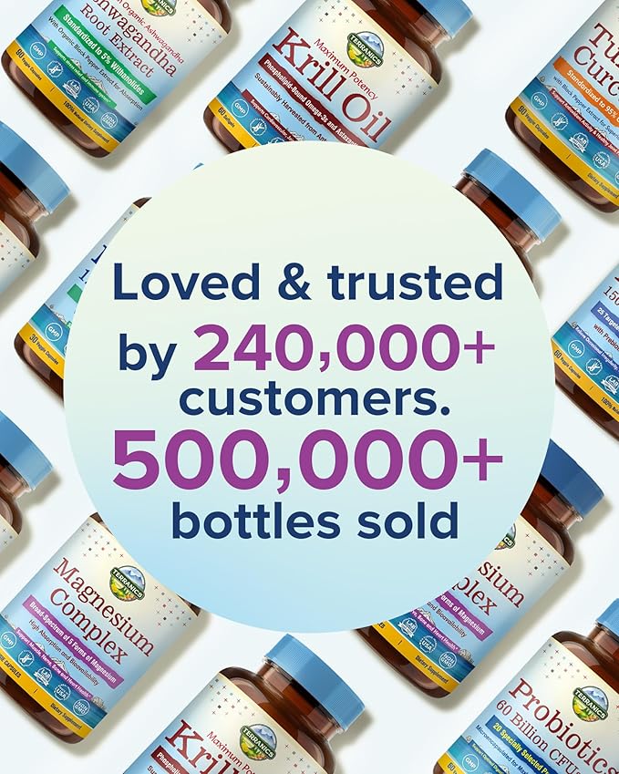 Terranics 5-in-1 Magnesium Complex Supplement 500mg - 5 Forms High Absorption Magnesium Glycinate Citrate Malate Aspartate Gluconate - Non-GMO 240 Vegan Magnesio Capsule for Sleep Muscle Heart Health