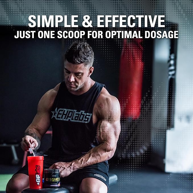 EHP Labs OxyShred Hardcore Super Dosed Pre Workout Powder - Preworkout Powder with L Glutamine & Acetyl L Carnitine, Energy Boost Drink - 275mg of Caffeine - Sour Crawlies, 40 Servings