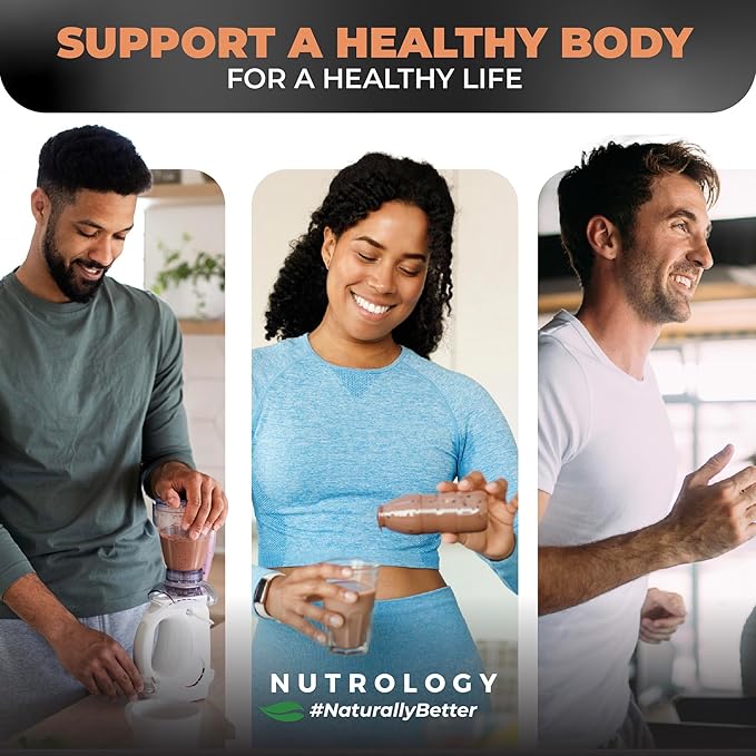 Nutrology TRIPACT Protein Powder, Creamy Chocolate, 7-in-1 Meal Replacement Shake with Grass Fed Whey Protein Powder, Pea Protein Powder, Greens, Probiotics & BCAAs, 40 Servings