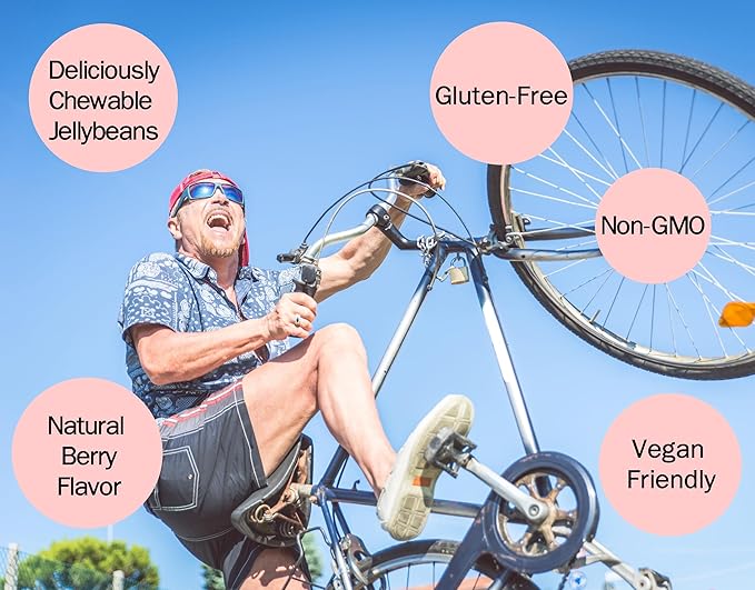 Daily Multivitamin Jellybeans –– Natural Cherry Flavor – Non-GMO – Gluten Free – Vegan Friendly