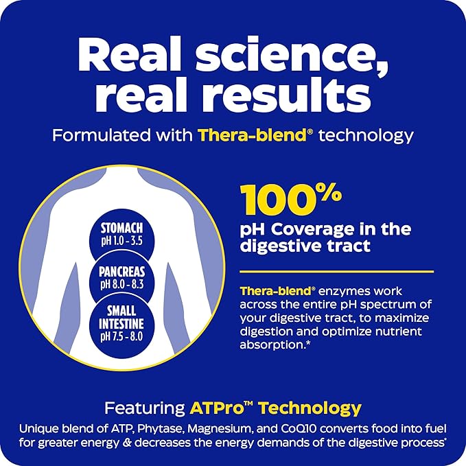 Enzymedica Digest Gold + ATPro, Maximum Strength Digestive Enzymes, Helps Digest Large Meals for Instant Bloating Relief, 180 Count