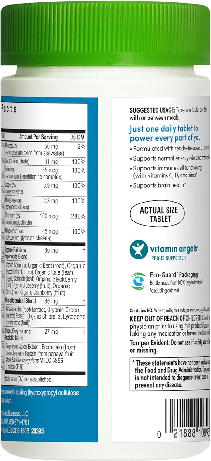 Rainbow Light Mens One High Potency Daily Multivitamin, Vegetarian, 150 ct., Package May Vary