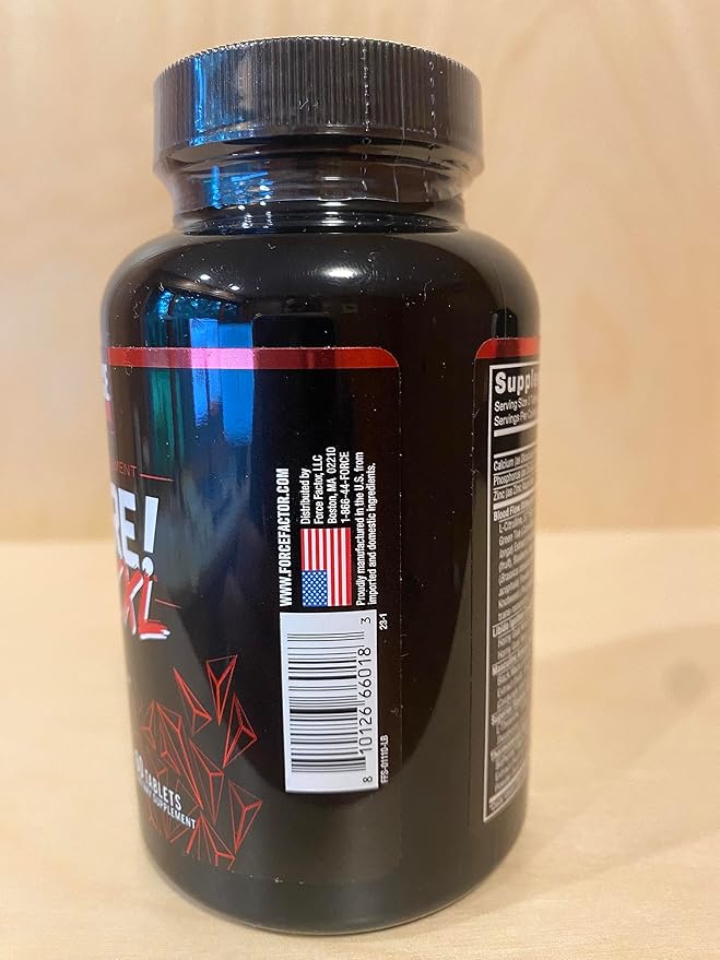 FORCE FACTOR Score! XXL Nitric Oxide Booster Supplement for Men with L-Citrulline, Horny Goat Weed, Black Maca, & Tribulus Terrestris to Increase Stamina, Energy, and Physical Performance, 60 Tablets