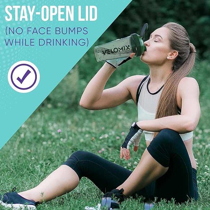 -4 PACK- 28 oz Shaker Cups for Protein Shakes - 4x Wire Whisk | BPA-Free & Dishwasher Safe | Leak Proof Protein Shaker Bottles for Protein Mixes | Large Blender Shaker Bottle Pack(Forest Edge)