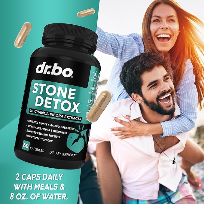 Stone Breaker Chanca Piedra Capsules - Stone Detox for Kidney Cleanse Detox, Gallbladder Formula with Hydrangea Root - Natural Gallstones Kidney Stones Dissolver Gallbladder Flush Pills - 60 Capsules