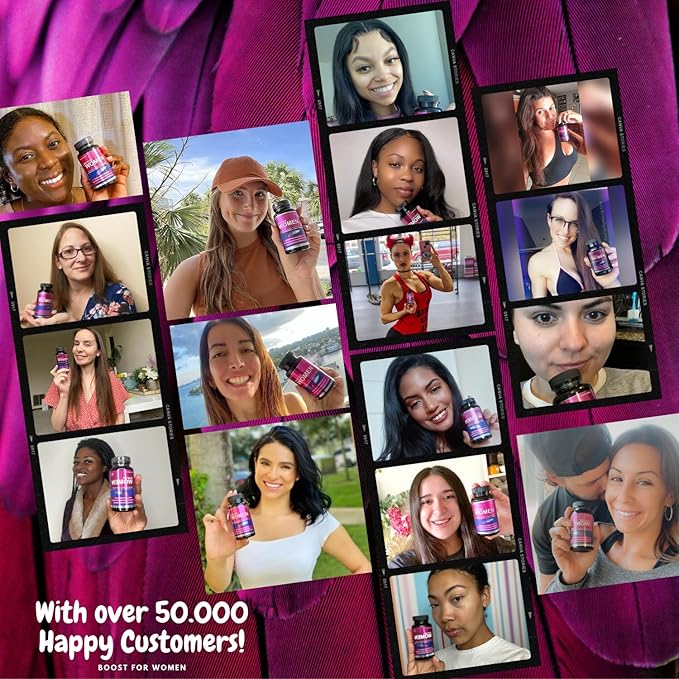 Female Libido Booster for Women Fast Acting - Supplements for Women, Hornygoatweed Women, Boost Desire Pills for Women with Maca Root, Tribulus Terrestris and Ginseng (60 ct)