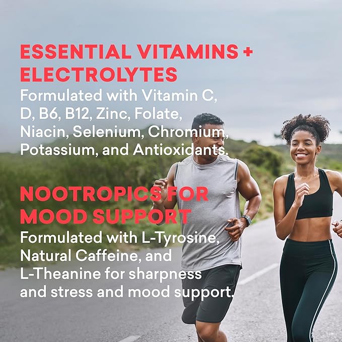 EBOOST Energy Drink Powder, Super Fuel - Strawberry Lemonade, 14 Packets - Pre-Workout Powder Energy Drink Mix - Natural Energy, L-Tyrosine, L-Theanine & Vitamins - Preworkout for Women & Men to Go