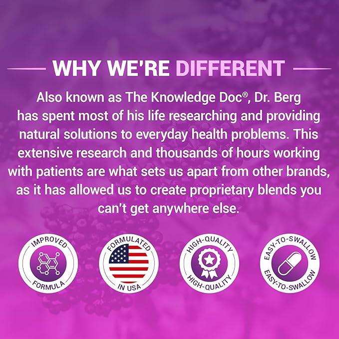 Dr. Berg Black Elderberry Capsules (Advanced Immune Support*) with 15,000 IU Vitamin D, 60 mg of Zinc, & 90 mg of Camu Camu - (4-in-1) Sambucus Elderberry Immune Support Supplement - 90 Capsules