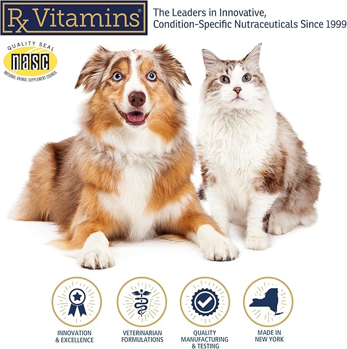 Rx Vitamins for Pets Amino B-Plex for Dogs & Cats - Healthy Nutrients Enhance Energy Metabolism & Vitality - Bacon Flavor 8 fl. oz.