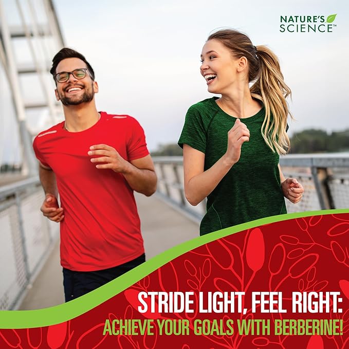 Nature's Science Berberine HCL with Phytosome Green Tea for Weight Management, 100% Pure Clinical Grade Berberine HCL for Better Absorption - Helps Metabolism, Keeps Full for Longer - 60 Caps