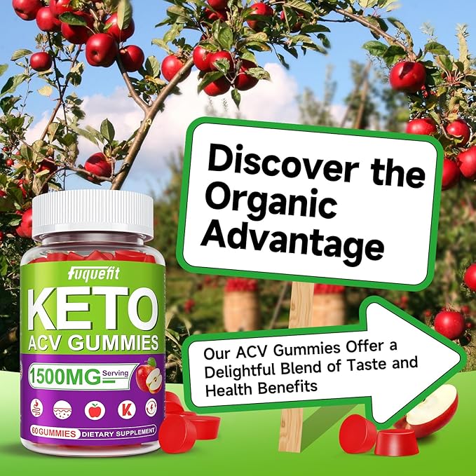 Keto ACV Gummies - 1500mg - Keto Gummies Advanced Formula - ACV Keto Gummies with B6 & 12,Pomegranate & Beet Juice - Vegan - 60 Gummies