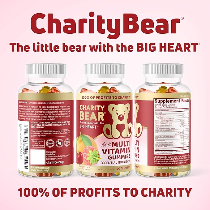 Adult Multivitamin Gummies, 100% of Profits to Charity