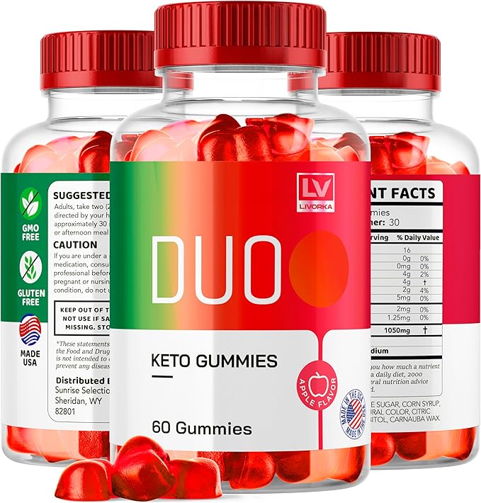 (3 Pack) Duo Keto ACV Gummies, Duo, Duo Gummies, Duo Keto, Duo Keto Gummies, Apple Cider Vinegar Gummies, Keto Duo ACV Gummies Advanced Formula 1050MG, 180 Gummys for 3 Months