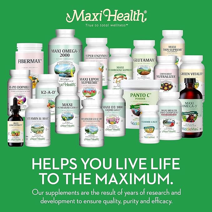 Maxi Health Teen Supreme Hers Vitamins for Teen Girls (120) - Women's Multivitamin for Energy, Immune Boost, Body & Brain Growth - Womens Multi Vitamins Including D3, Iron, Calcium, Digestive Enzyme