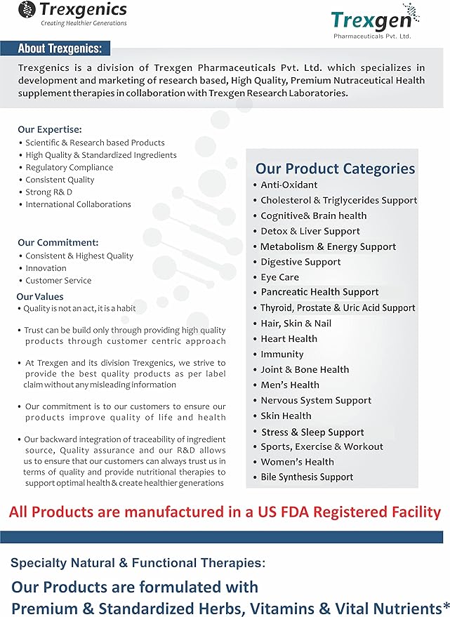 Trexgenics L-Carnitine L Tartrate VEGAN & GLUTEN FREE CARNIPURE (Lonza, Switzerland) L-Carnitine L-Tartrate 735mg (60 Veg. Capsules)