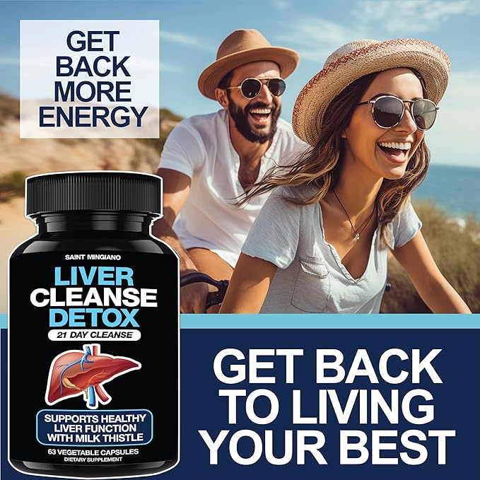 Liver Cleanse Detox & Repair - 21 Day Cleanse - Natural Liver Support Supplement with Milk Thistle, Dandelion Root, Spinach Leaf, and Artichoke Extract for Liver Health