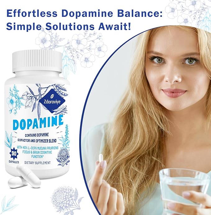Dopamine Supplements for Men and Women - Contains 500mg Mucuna Pruriens Extract (40% L-DOPA) - 60 Capsules (1 Pack)