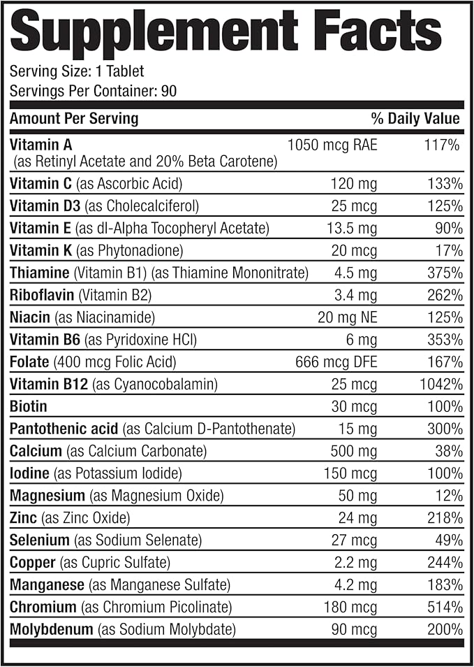 Bronson ONE Daily Women’s 50+ Complete Multivitamin Multimineral, 90 Tablets