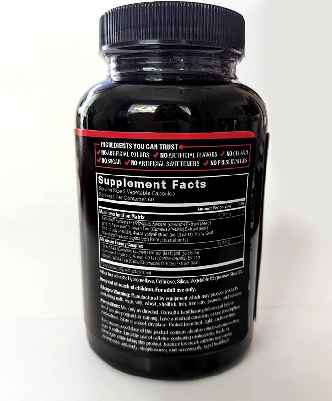 Force Factor Test X180 Ignite Total Testosterone Booster for Men with Fenugreek Seed and Green Tea Extract to Build Lean Muscle, Boost Energy, and Improve Performance, 120 Count