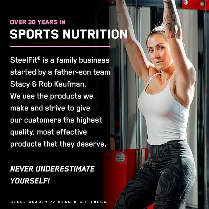 SteelFit Steel Beauty Biotin Hair, Skin & Nails Vitamins Supplement | 30-Day Supply | Essential Nutrients for Longer, Stronger Hair Growth, Vibrant Nails & Radiant Skin