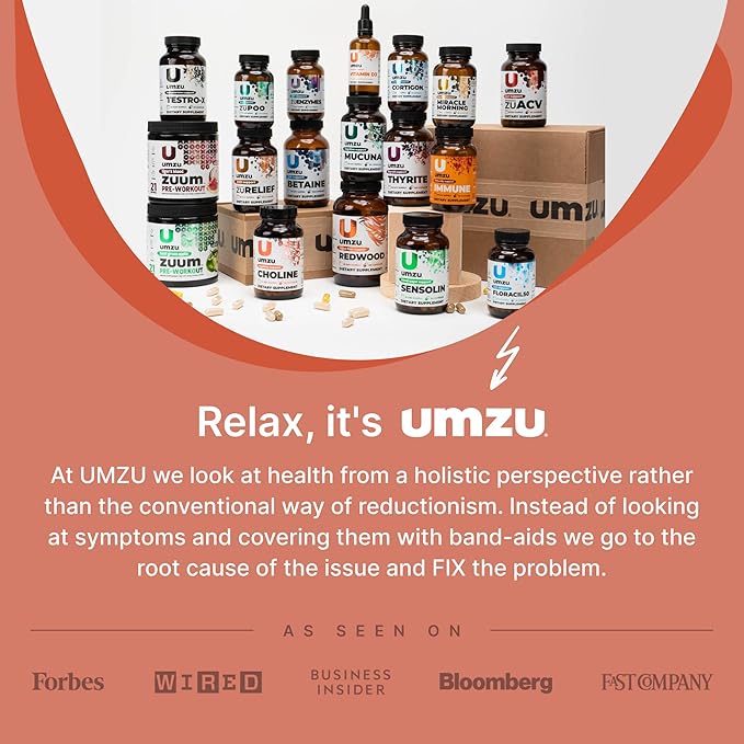 UMZU Redwood Blood Flow Nitric Oxide Supplement for Men & Women, Blood Pressure, Circulation, Stamina, Energy (30 Day Supply | 180 Capsules)